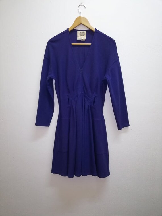 Vintage 80s Hermes Dress Wool Good Condition Made in France - Etsy Vintage 80s Hermes Dress Wool Good Condition Made in France - Etsy