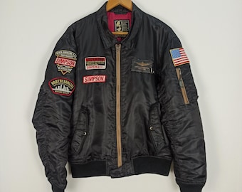 Vintage Simpson MA-1 Jacket Blouson Flight Jacket