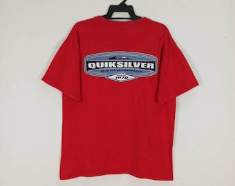 Vintage Quiksilver Spell Out Logo Tshirt Made in Usa
