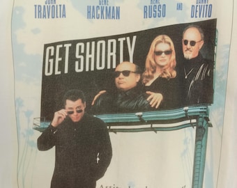 Vintage 90er Jahre Get Shorty Movie Tshirt mit Anhänger JerZees