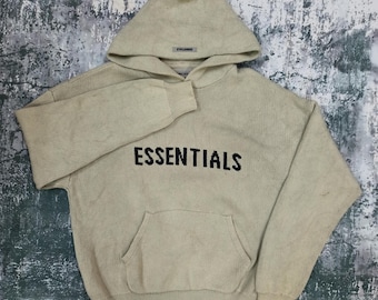 Sudadera con capucha tejida con el logotipo grande Fear of God Essentials