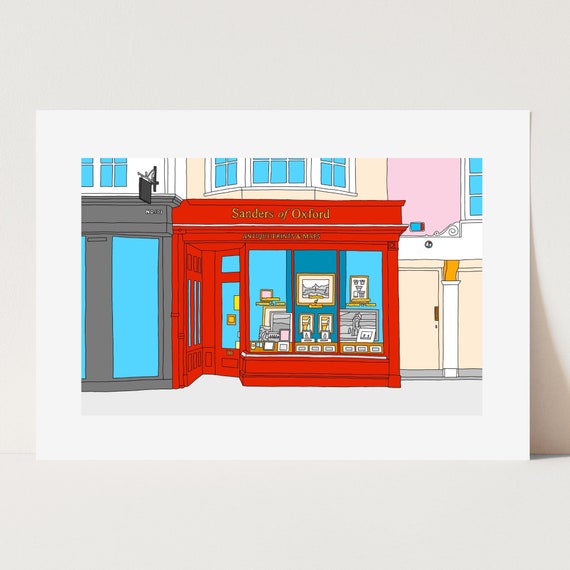 Oxford Print Sanders of Oxford Oxford Art Antique Maps Etsy