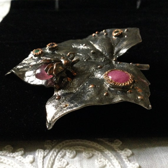 EXCEPTIONAL RUBY EMERALD Sapphire Sterling Unique… - image 6