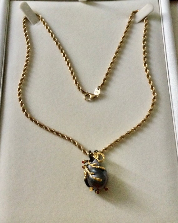 GORGEOUS TAHITIAN Gray PEARL Ruby - Gold & Sterli… - image 4