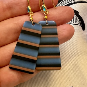 ART DECO BAKELIET Vergulde Vintage Oorbellen - Prachtig Haute Couture Design. juweel-luxe oorbellen-mooie kleuren-uit Frankrijk