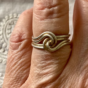 ART DECO c1930 FRANCIA Auténtico diseño vintage anillo plateado- joya hecha a mano - Diseño original- Bonito efecto- de Francia
