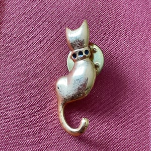 MADE IN FRANCE Paris Haute Couture Cat Pins Brooch Pin - Gold plated Haute Couture Collection Brooch from France