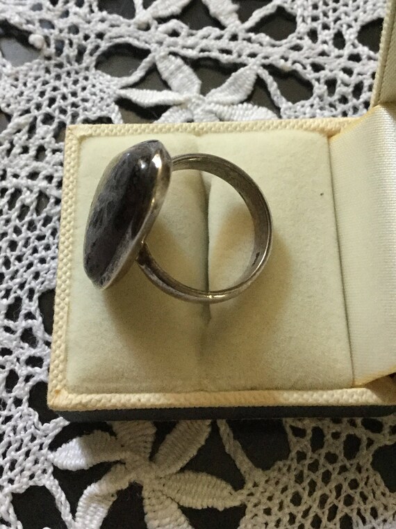 AUTHENTIC FOSSIL DINOSAUR Bone sterling Ring - Vi… - image 5