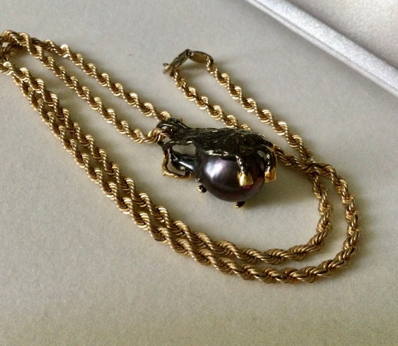 GORGEOUS TAHITIAN Gray PEARL Ruby - Gold & Sterli… - image 7