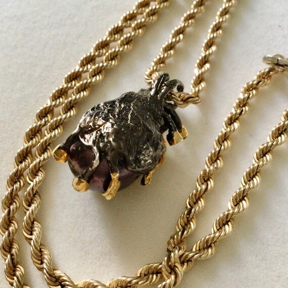 GORGEOUS TAHITIAN Gray PEARL Ruby - Gold & Sterli… - image 3