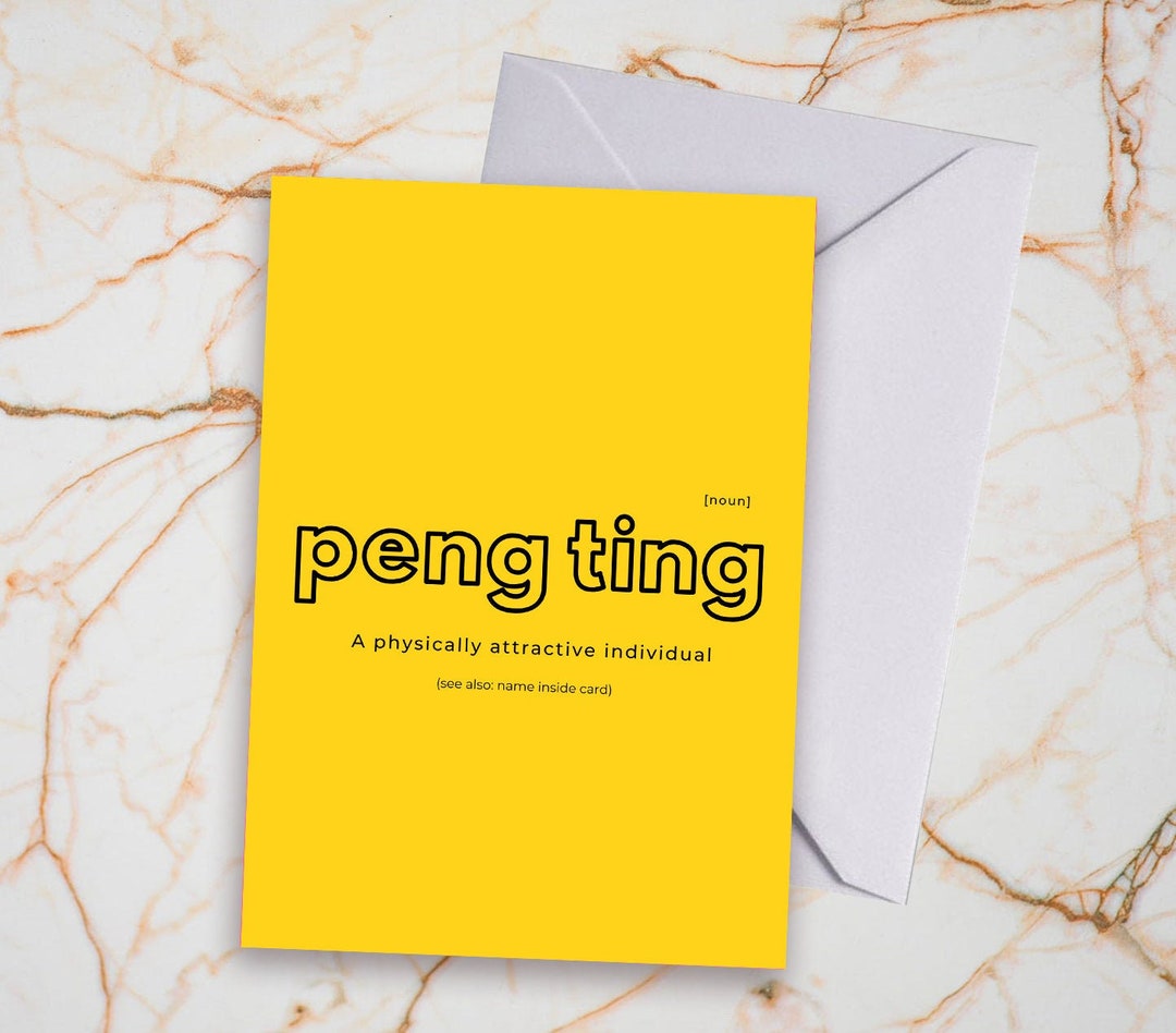Peng Ting Card Valentines Birthday, Anniversary Leng Funny Spice Babe