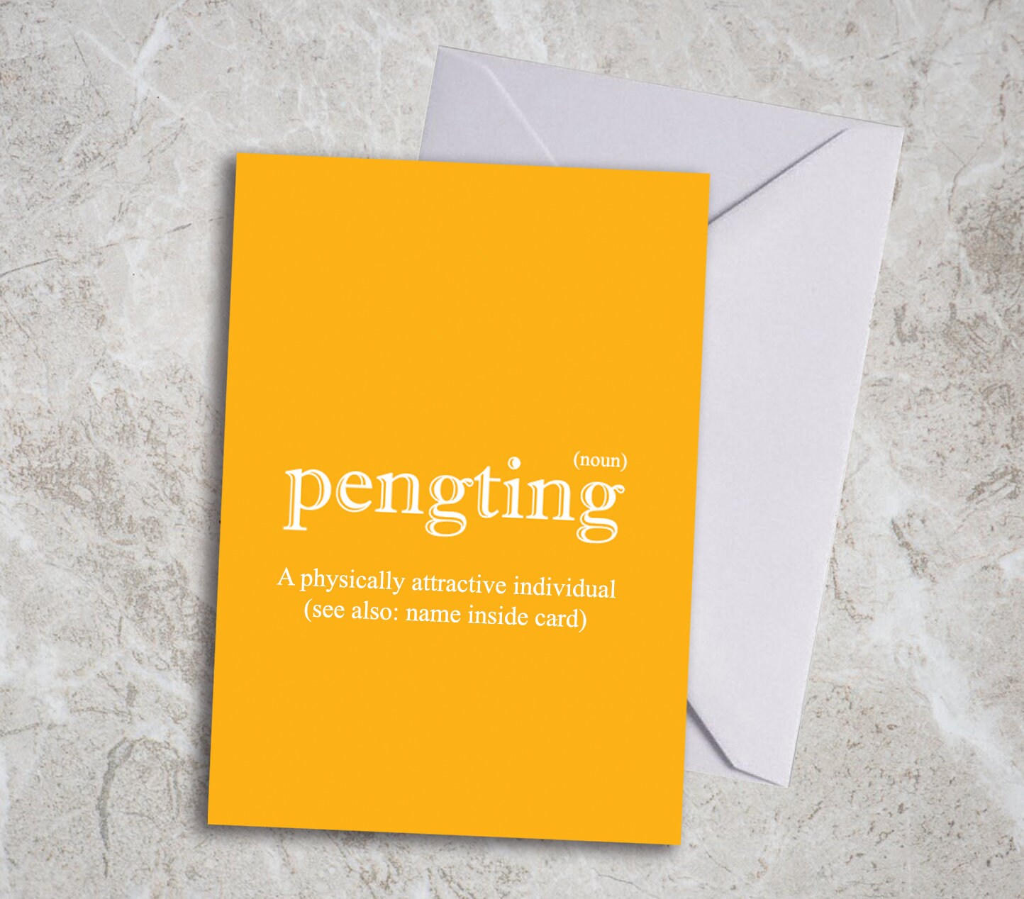 Peng ting Dictionary Definition Card Birthday Anniversary Etsy