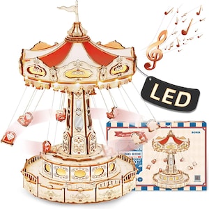 DIY 3D Electro Mechanical Wooden Puzzle: Swing Ride