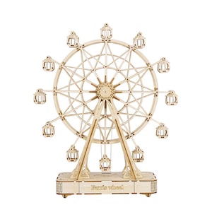 DIY 3D Wooden Puzzle Music Box Craft Making Kit: Ferris Wheel