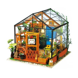 DIY 3D Wooden Miniature House Building Kit: Cathy's Flower House