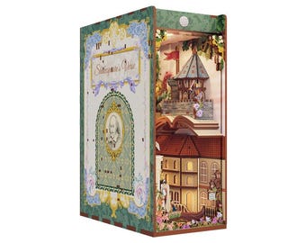 DIY 3D Wooden Miniature House Book Nook Kit: Shakespeare's Verse