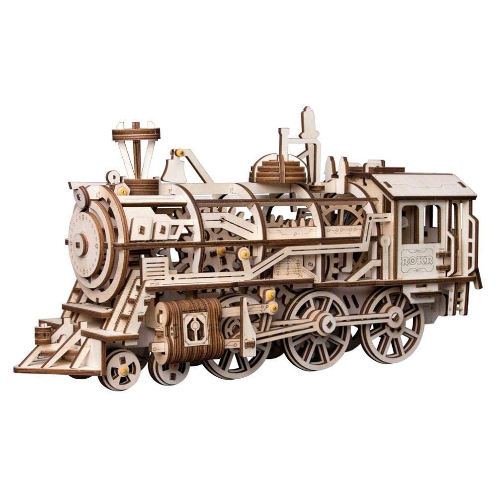 DIY 3D Wooden Moving Gears Model Puzzle Locomotive - Etsy