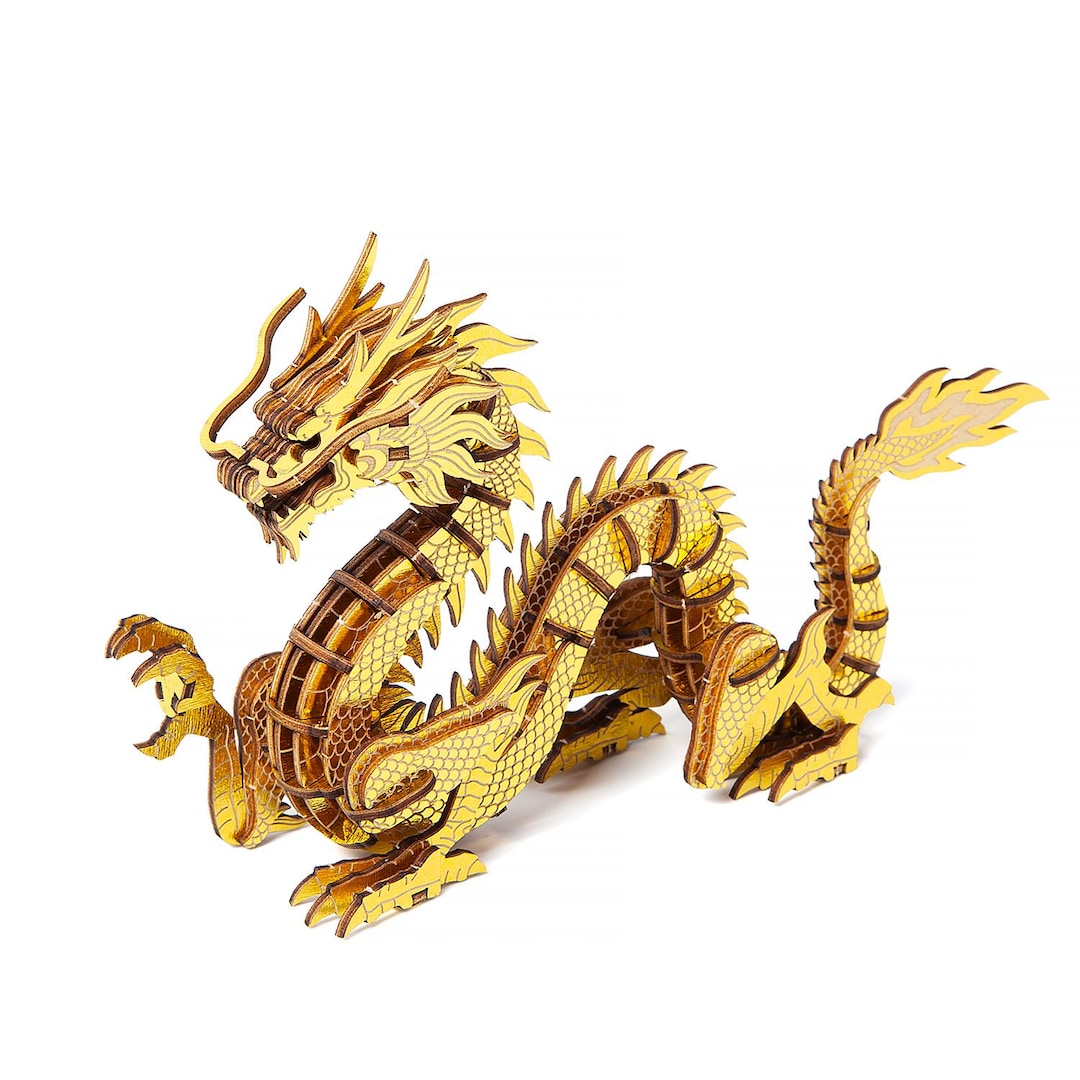 3D DIY Puzzle: Dragon Wa-gu-mi Color Version - 71pcs - Etsy
