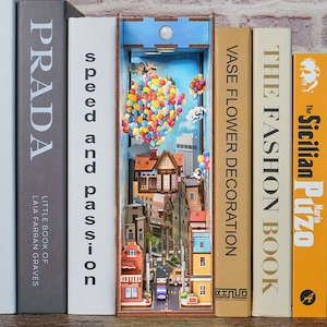 DIY 3D Wooden Miniature House Book Nook Kit: Travel with the Wind