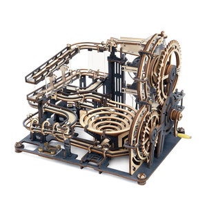 DIY 3D Wooden Moving Gears Model Puzzle - Marble Run | Marble Night City
