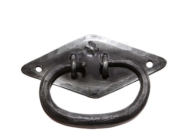 Hand Forged Iron Door Handle, Or Drawer handle