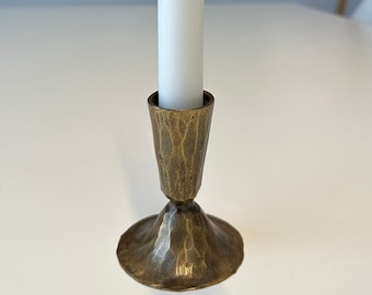 Handcrafted Hand Forged Iron Candle Stand