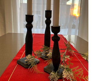 Pillar Shaped Hand Forged Iron Candle Stand