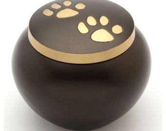 Urns Cremation pet paw ashes urns HEDON Brass-Cooper