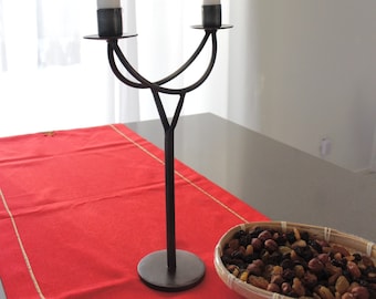 Classic Hand Forged Iron Candle Stand