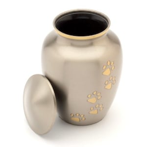 Urns Cremation Golden Urn paw pet matlock black ashes MATLOCK PEWTER