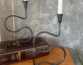 Hand Forged Iron Candle Stand