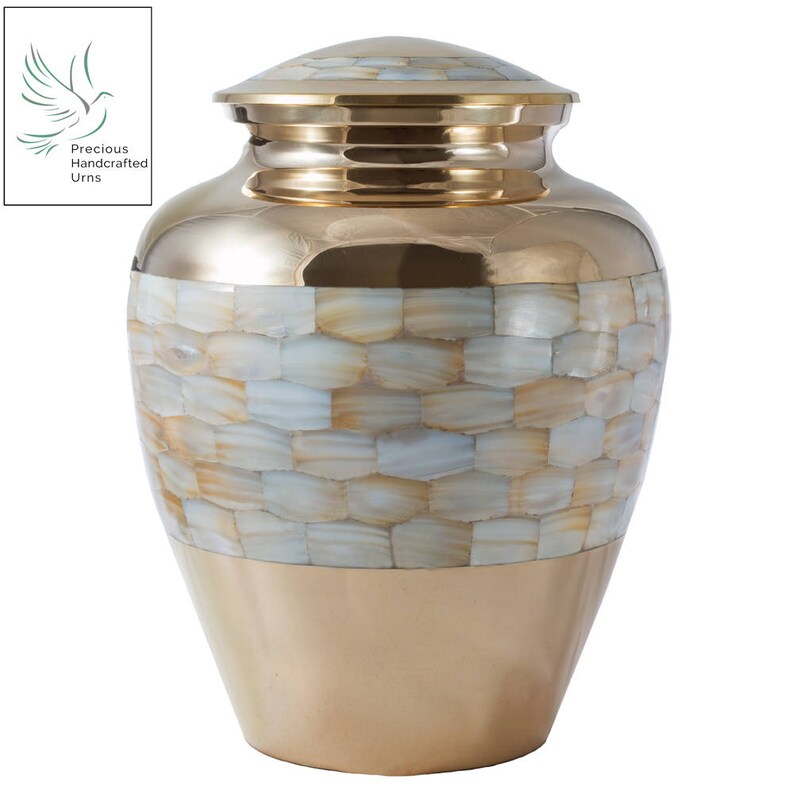 Urns Cremation Urn for Human animal pet ashes Mother of Pearl Etsy