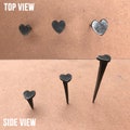 Nails Black HEART Hand Forged Blacksmith Wrought Iron Black Wax Door Wood Stud Nail,10 pcs each product logo