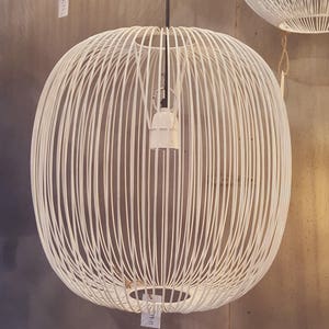 Metal Pendant light White Cage Style Vintage style handing bronze industry lamp style light Rust antique