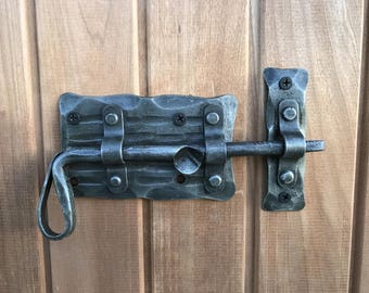 hand forged door BOLT lock metal Latch Hook, Lock, Gate Latch, Gate Lock, Door Lock traditional restaurant door locker
