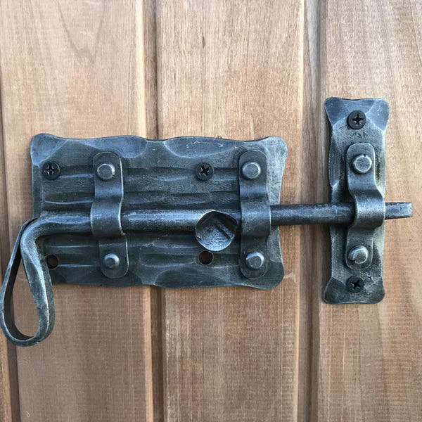 hand forged door BOLT lock metal Latch Hook, Lock, Gate Latch, Gate Lock, Door Lock traditional restaurant door locker