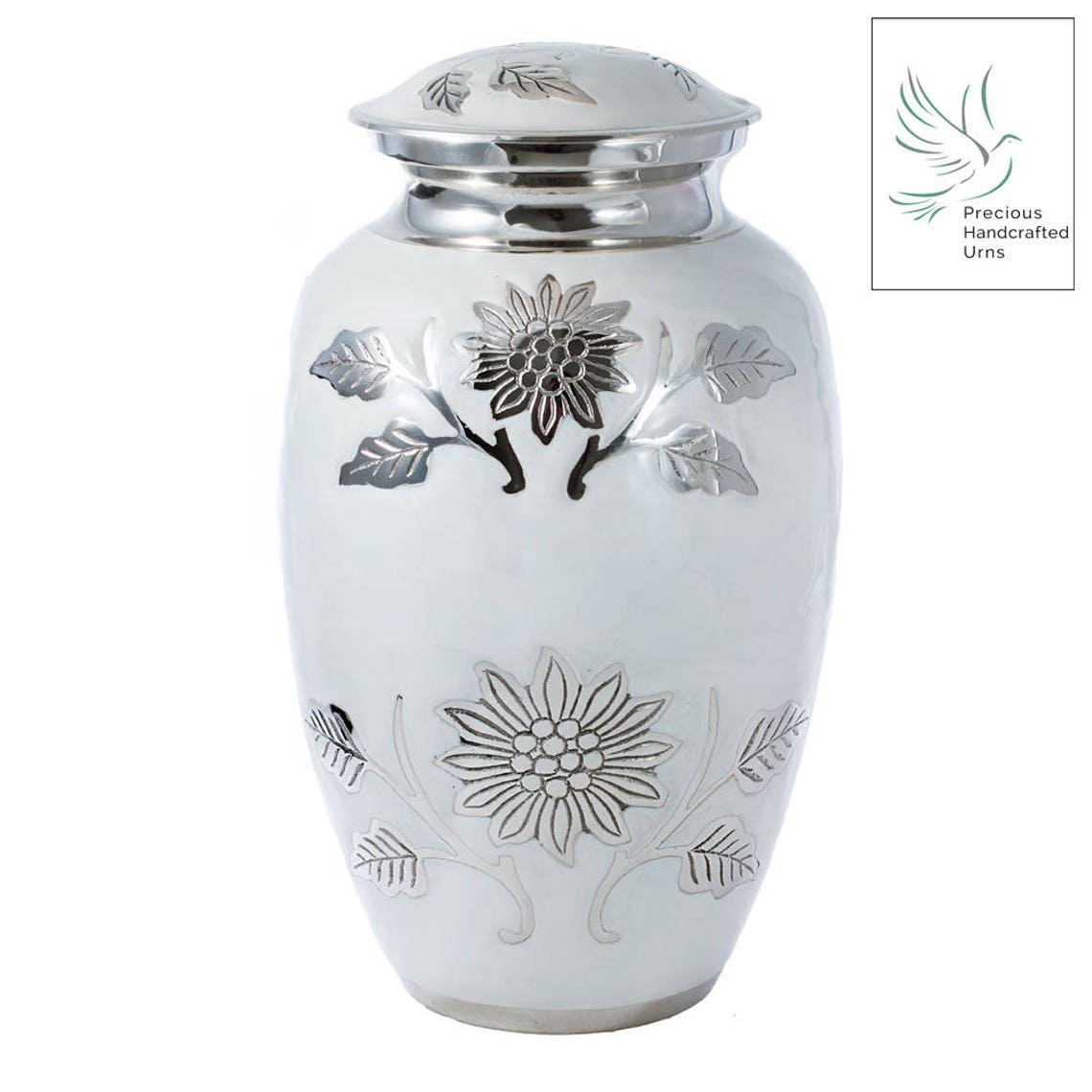 Urns Cremation Urn for Human animal pet ashes Rosedale White Etsy