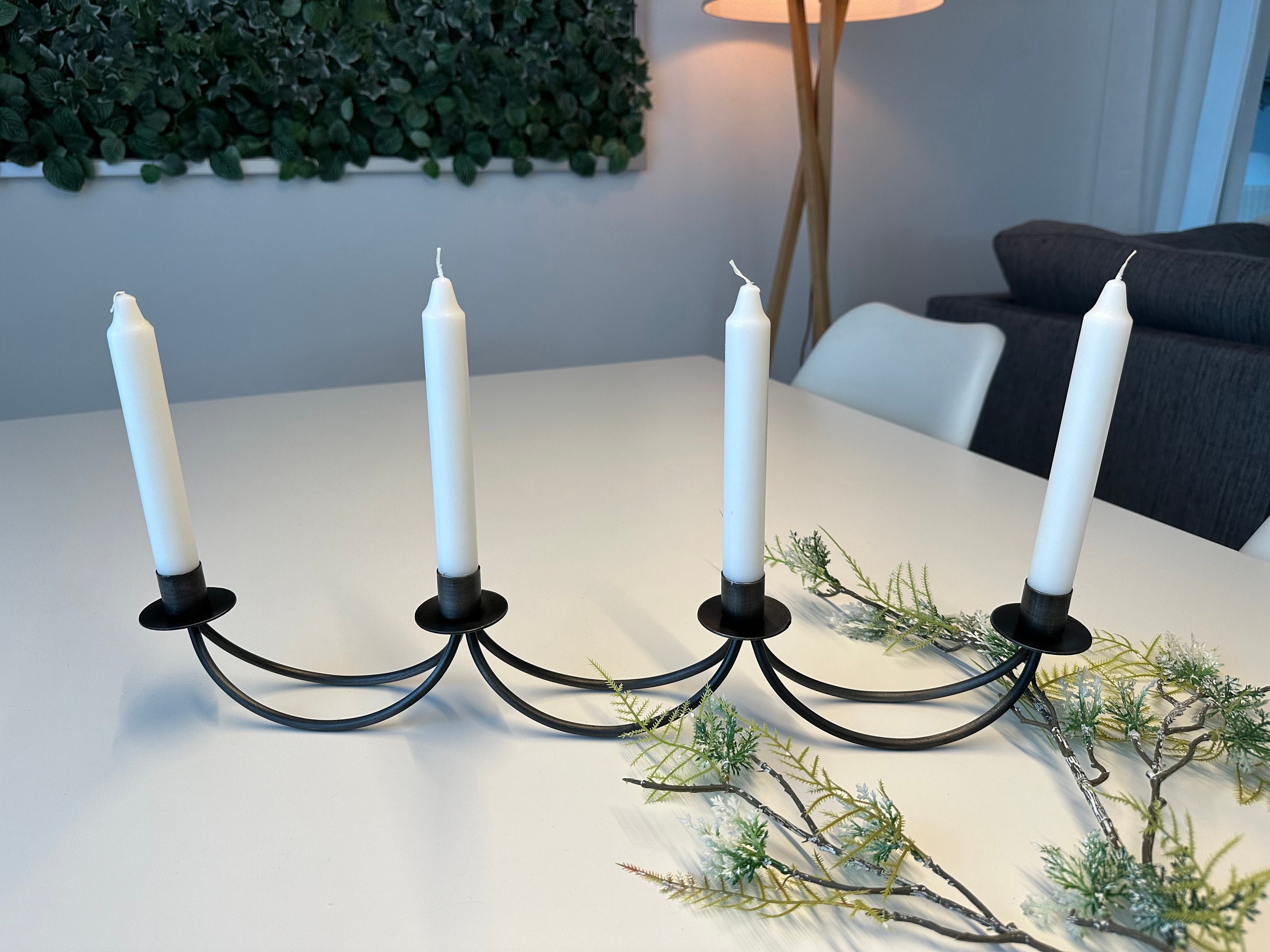 Candelabro Silver H.60 cm 5 fiamme (candele escluse) - Roma Eventi