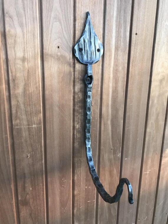 Metal Plant Hanger Plant Hook Forged Mount Against Door Fence Etsy