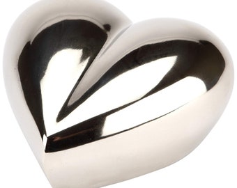 Heart Cremation Urn: Brass Memorial Urn for Human/Pet Ashes (3 inch)