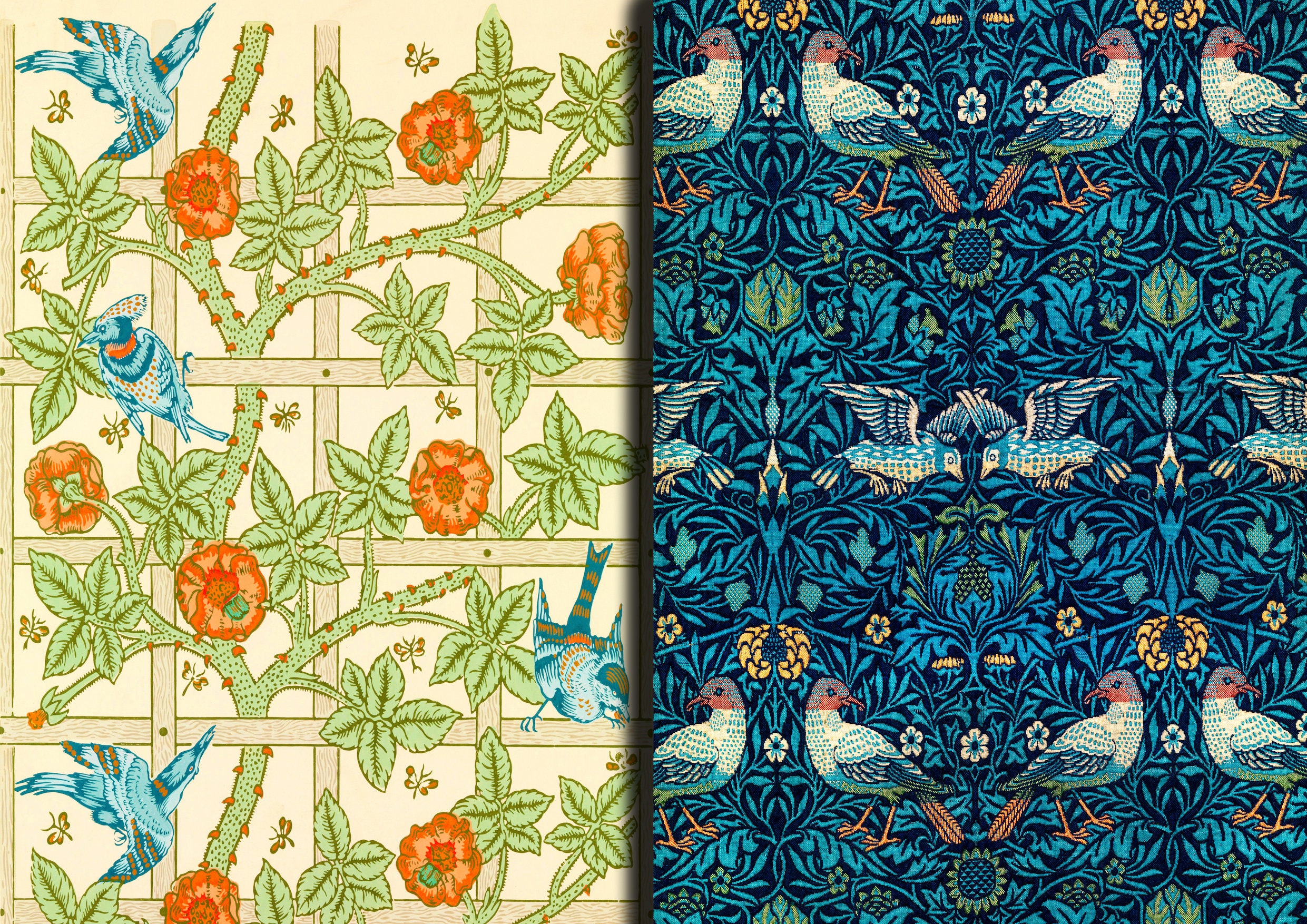 William Morris Printable Papers Beautiful A4 Victorian Multi Coloured