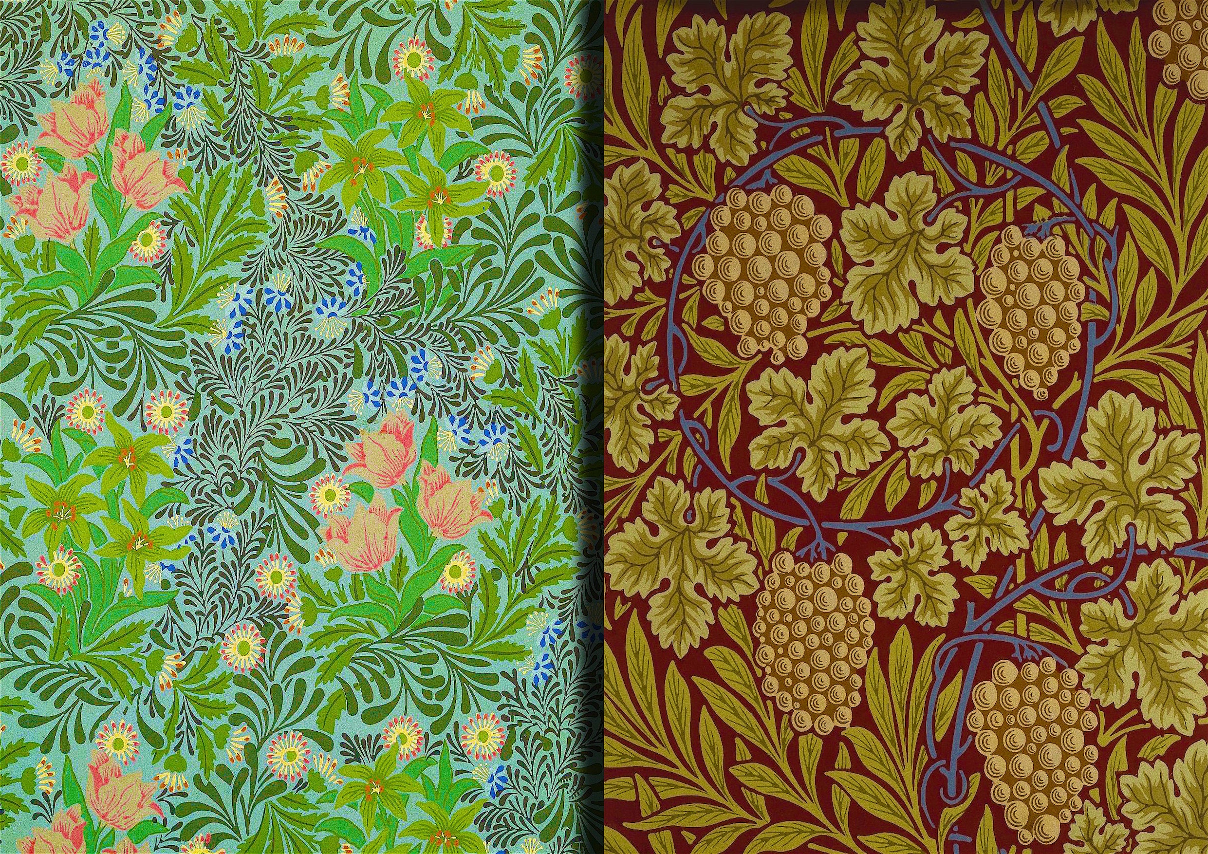 William Morris Printable Papers Beautiful A4 Victorian Multi Coloured