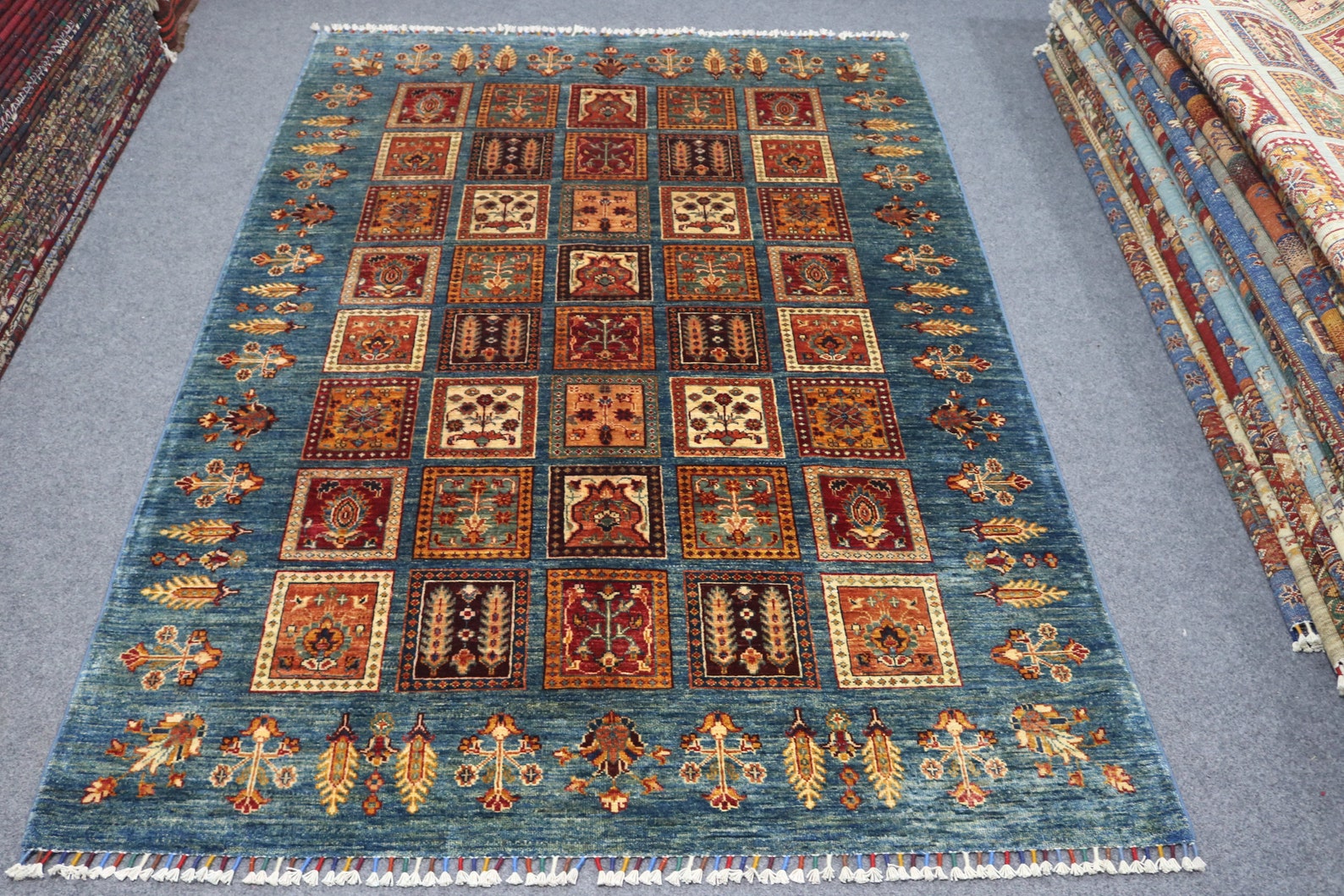 Größe: 7.2 ft by 5 ft Handgemachter Teppich Chobi Teppich | Etsy