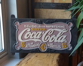 Vintage Coca Cola Cast Iron Advertisement Sign