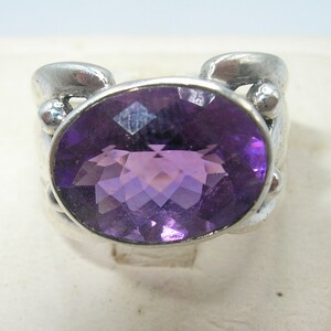 Vintage Sterling Amethyst Ring Rahmes Design