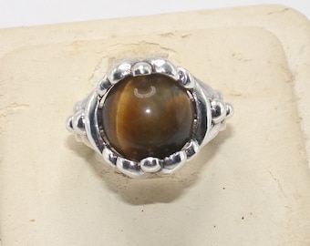 Vintage Sterling Silver Tiger's Eye Ring