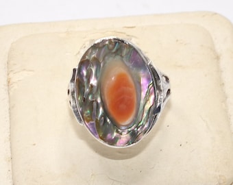 Vintage Sterling Silver Blister Pearl Ring