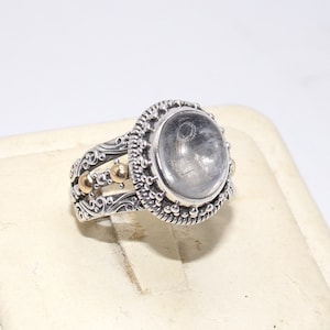 Vintage 18K Sterling Moonstone Ring *Hallmarked*