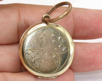 Vintage Gold Filled Locket Pendant - Chased Design