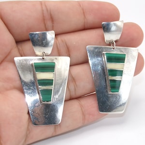 Vintage Sterling Drop Earrings by Ray Tracey & Knifewing Segura